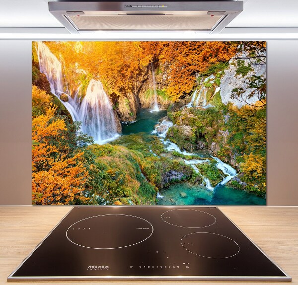 Kitchen splashback Waterfall in autumn