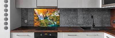 Kitchen splashback Waterfall in autumn