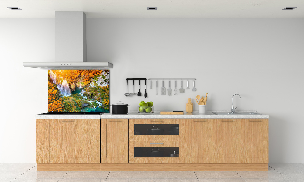 Kitchen splashback Waterfall in autumn