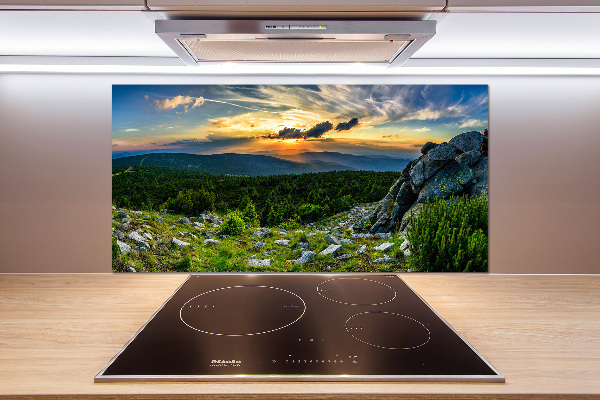 Glass splashback Mountain panorama