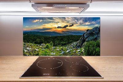 Glass splashback Mountain panorama