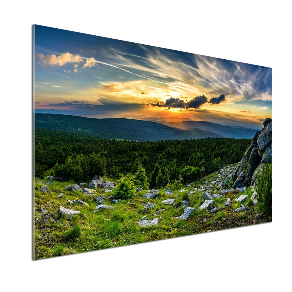 Glass splashback Mountain panorama