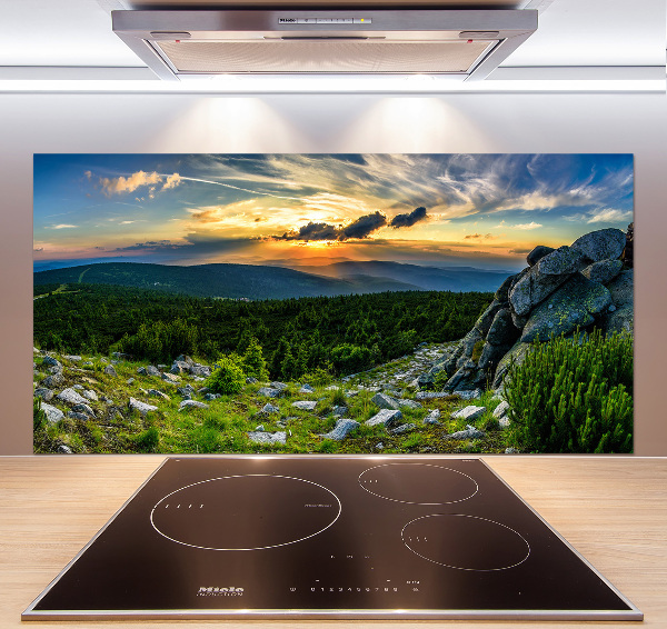 Glass splashback Mountain panorama