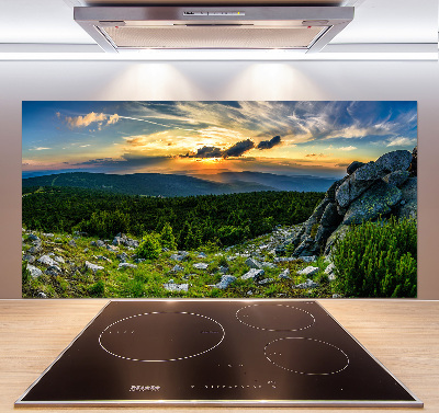 Glass splashback Mountain panorama