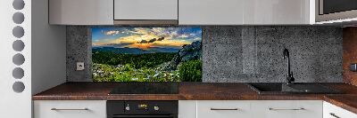 Glass splashback Mountain panorama