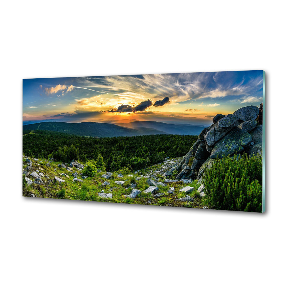 Glass splashback Mountain panorama