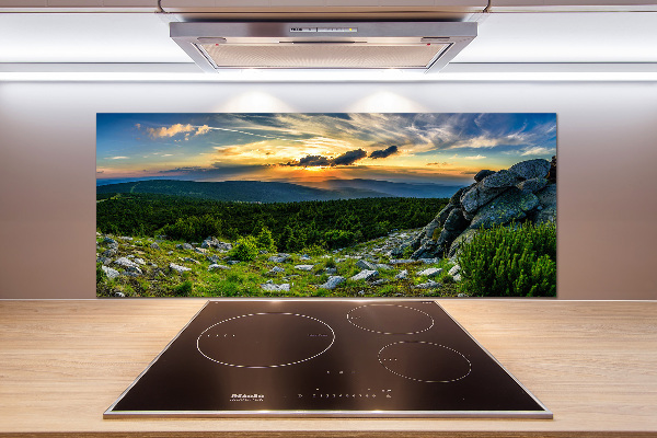 Glass splashback Mountain panorama