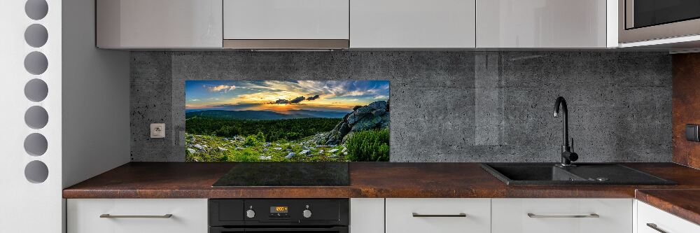 Glass splashback Mountain panorama