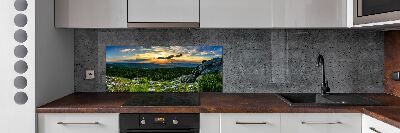 Glass splashback Mountain panorama