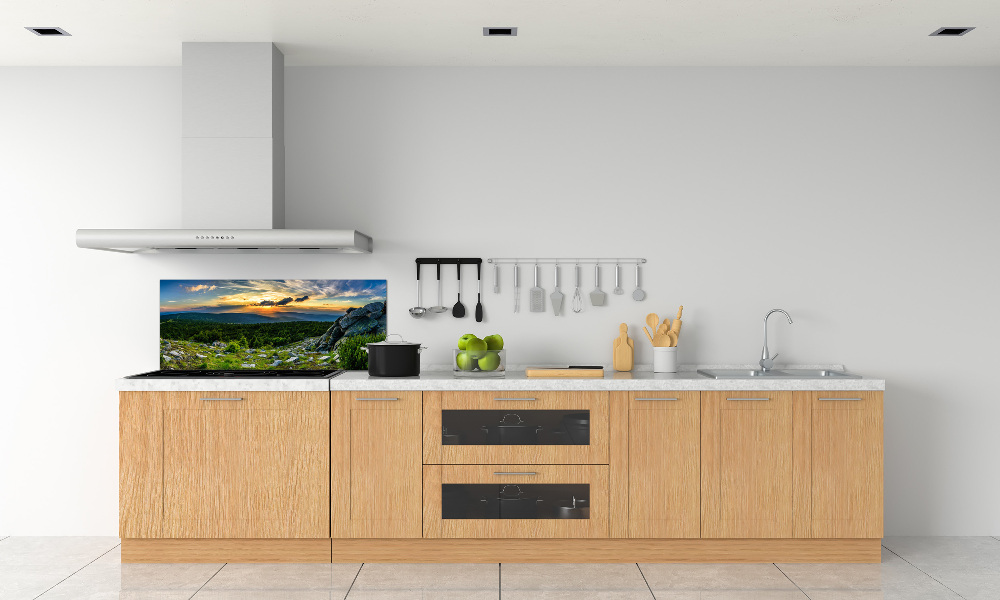 Glass splashback Mountain panorama