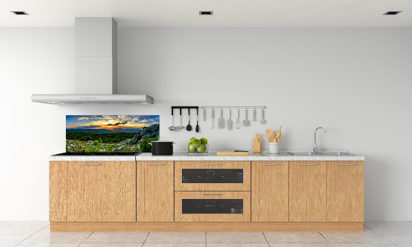 Glass splashback Mountain panorama