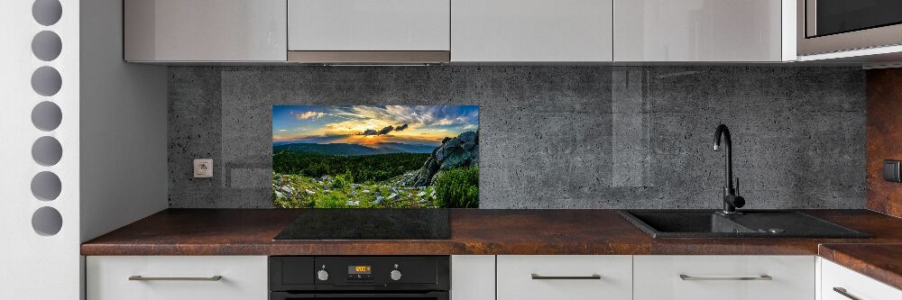 Glass splashback Mountain panorama