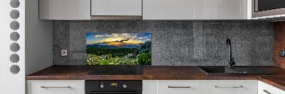 Glass splashback Mountain panorama