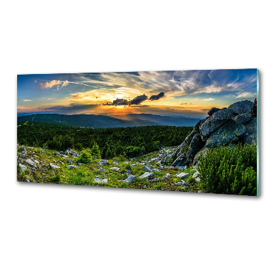 Glass splashback Mountain panorama