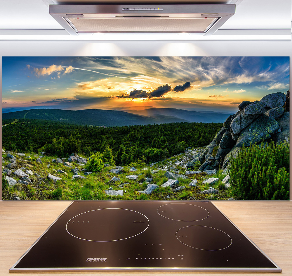 Glass splashback Mountain panorama