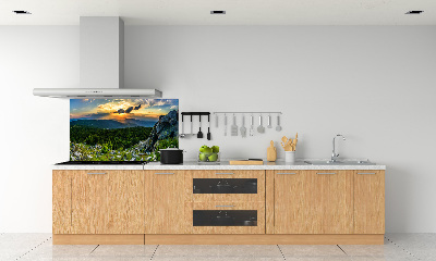 Glass splashback Mountain panorama