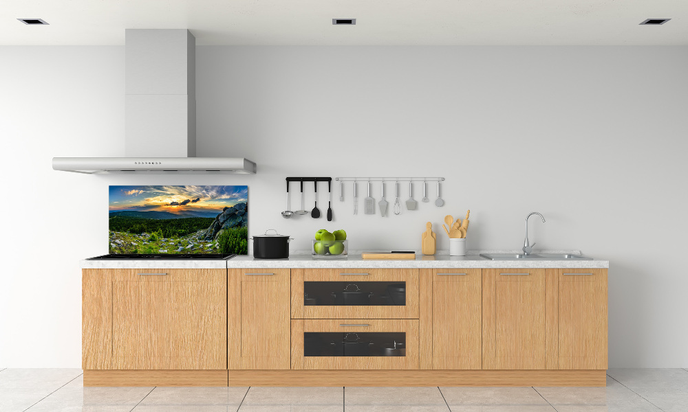 Glass splashback Mountain panorama