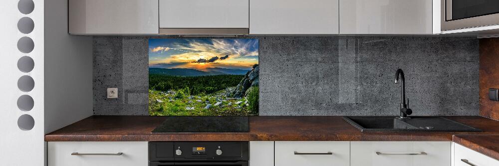 Glass splashback Mountain panorama