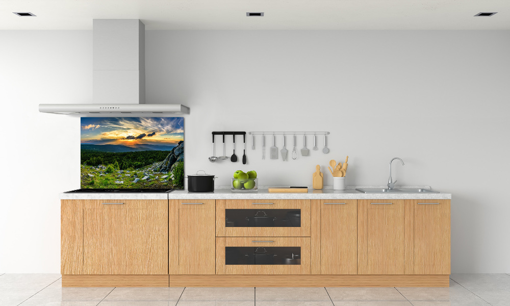 Glass splashback Mountain panorama