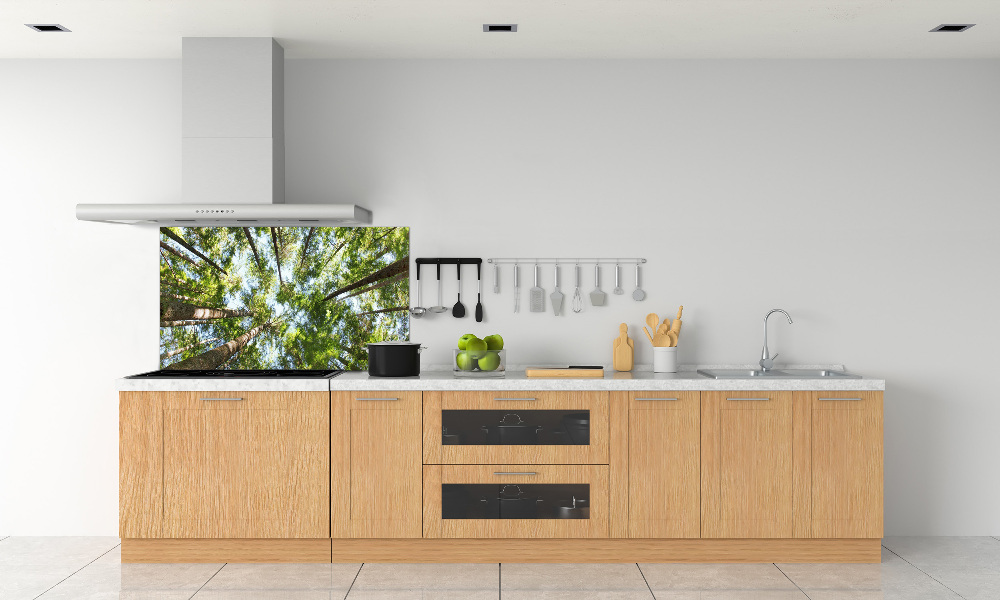 Glass splashback Crown of trees