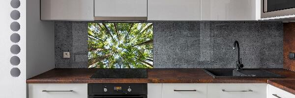 Glass splashback Crown of trees