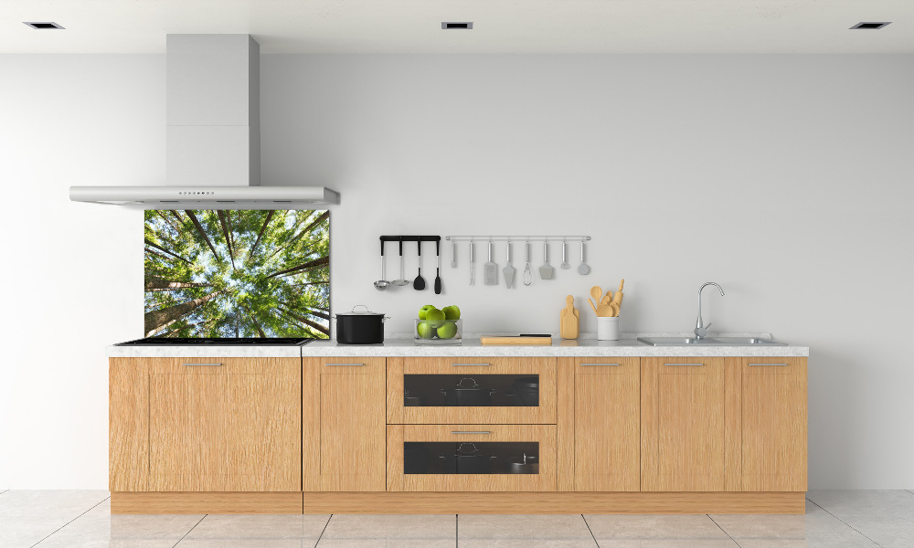 Glass splashback Crown of trees