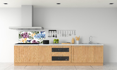 Kitchen wall panels Flowers and birds