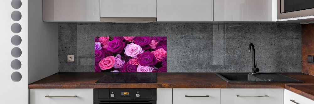 Hob splashback Roses