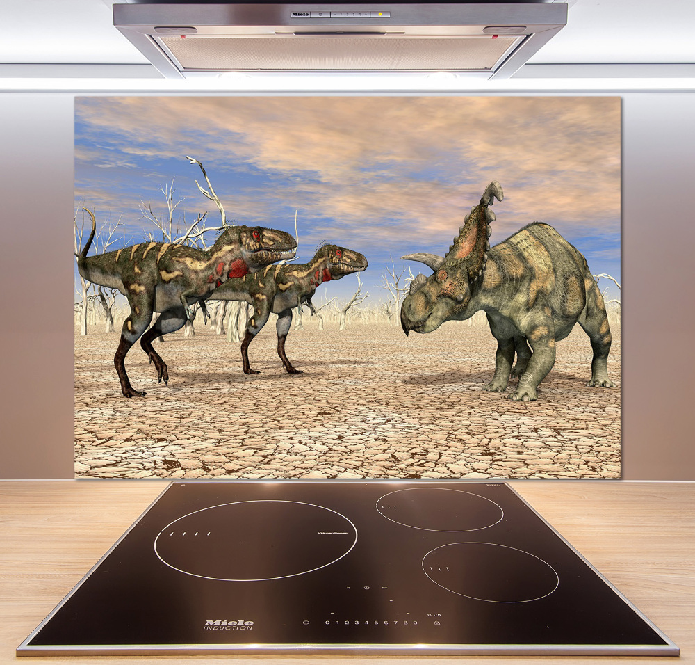 Glass splashback Dinosaurs