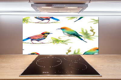 Kitchen splashback Exotic birds