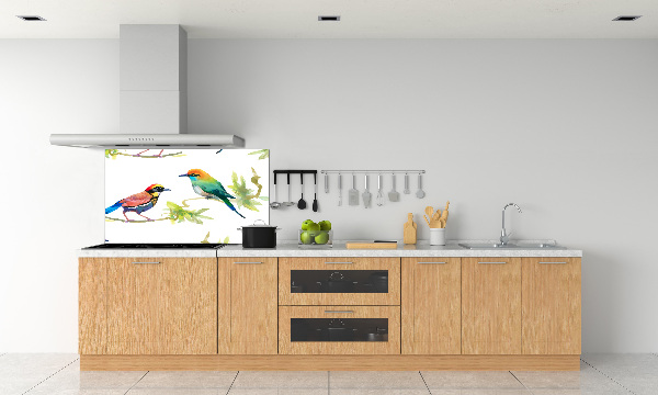 Kitchen splashback Exotic birds