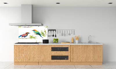 Kitchen splashback Exotic birds