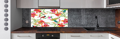 Kitchen splashback Exotic birds