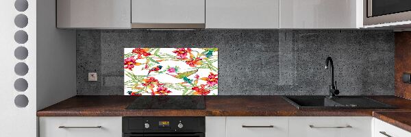 Kitchen splashback Exotic birds