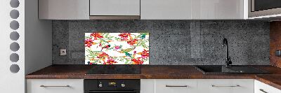 Kitchen splashback Exotic birds