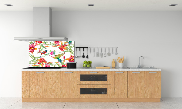 Kitchen splashback Exotic birds