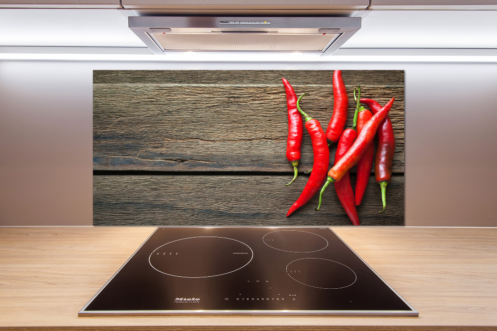 Kitchen splashback Chilli peppers