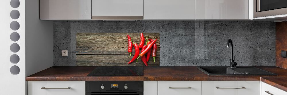 Kitchen splashback Chilli peppers