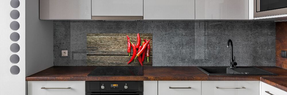 Kitchen splashback Chilli peppers