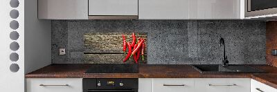 Kitchen splashback Chilli peppers