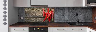 Kitchen splashback Chilli peppers