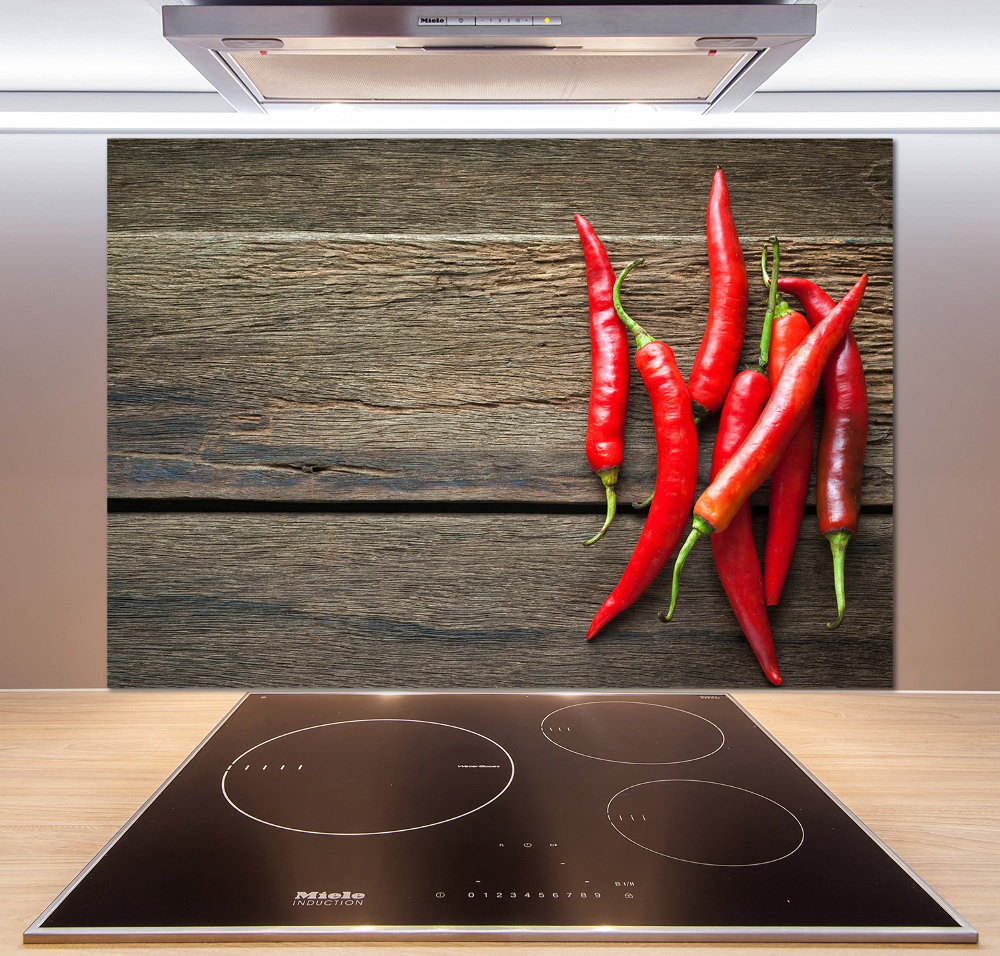 Kitchen splashback Chilli peppers