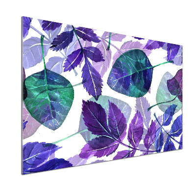 Kitchen wall panels Colorful leaves