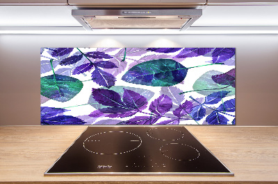 Kitchen wall panels Colorful leaves