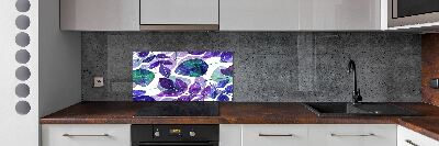 Kitchen wall panels Colorful leaves