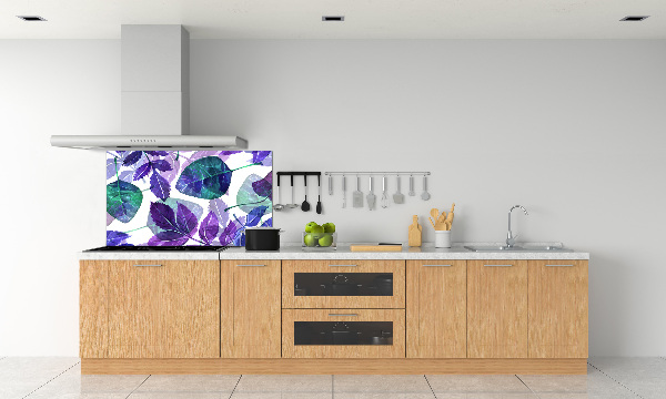 Kitchen wall panels Colorful leaves