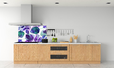 Kitchen wall panels Colorful leaves