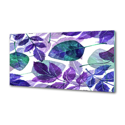 Kitchen wall panels Colorful leaves