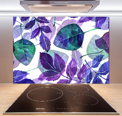 Kitchen wall panels Colorful leaves