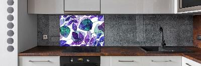 Kitchen wall panels Colorful leaves